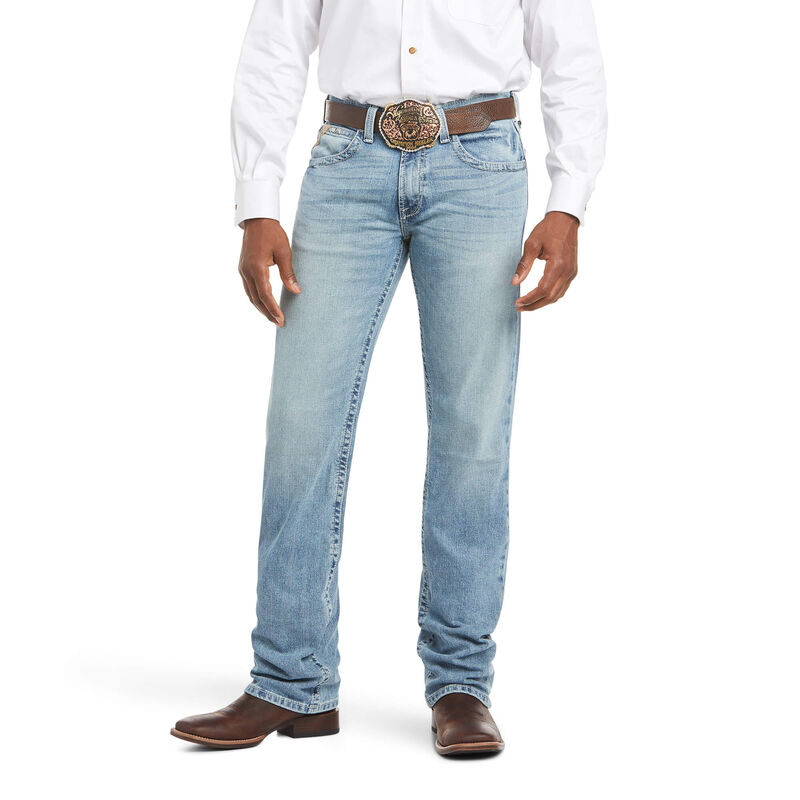 Ariat M5 Slim Stirling Stretch Stackable Straight Leg - Miesten Sininen Farkut ( ODXFKG-605 )